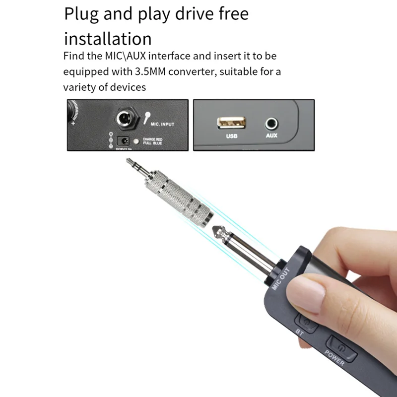 

ABMF-беспроводной ручной динамический микрофон для караоке, Bluetooth-приемник, профессиональная домашняя реверберация, высокие и низкие басы