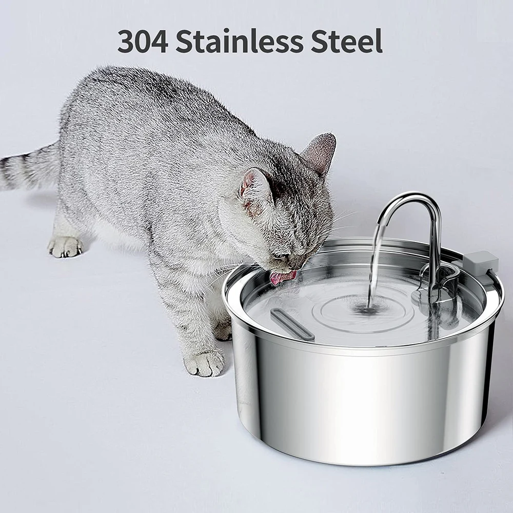 Stainless Steel Dog Water Fountain - USB Powered 7L Large Capacity Pet Water Fountain 3.2L Automatic Dog And Cat Water Fountain