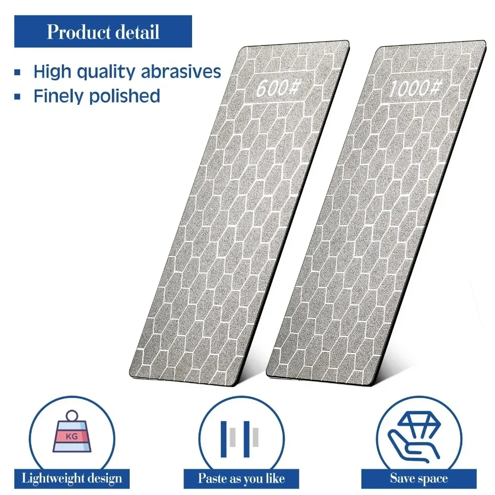 Grit Knife Sharpening Stone with Honeycomb Surface Plate Nonslip Base for Knives Scissors Ultrathin Kitchen Whetstone Tools