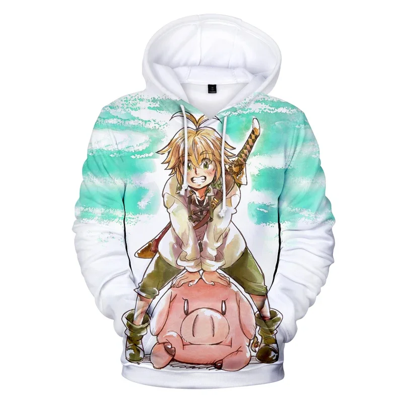 Hot Anime Hoodie Nanatsu No Taizai 3D Hoodies Men/women Autumn Fashion Anime Sweatshirts 3D Print Nanatsu No Taizai Men's Hoodie