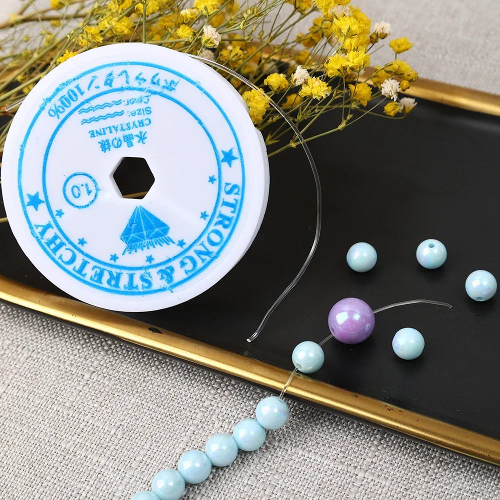 Elastic String for Bracelets Crystal Clear Nylon Stretch Cord Transparent Beaded Thread for DIY Jewelry Making Necklace Supplies