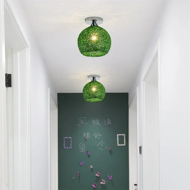 Modern LED Ceiling Lights For Living Room Corridor Aluminum Unique Weaving Process Pattern lampshade Home Decor Ceiling Lamp