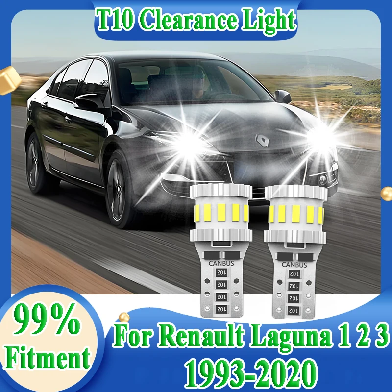

2PCS T10 W5W Car LED Bulb Parking Lamp Plug and Play For Renault Laguna 1 2 3 1993-2007 2008 2009-2018 2019 2020 Clearance Light