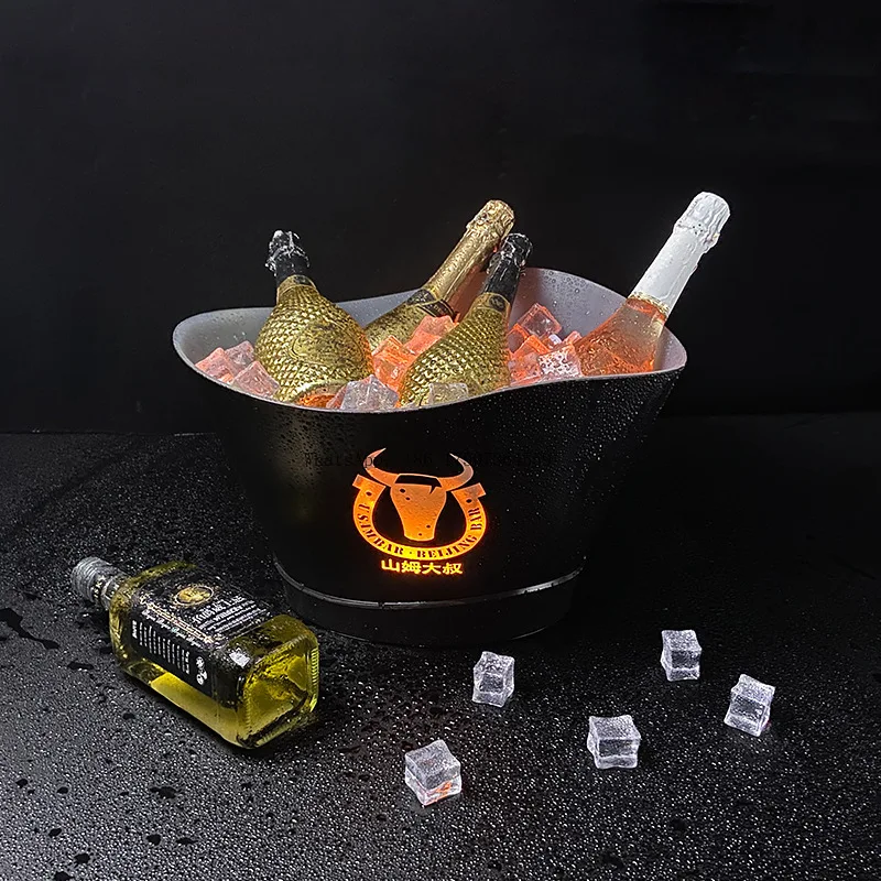 

LED bar luminous ice bucket KTV special high-value beer frame champagne transparent ice ice cube wine holder base