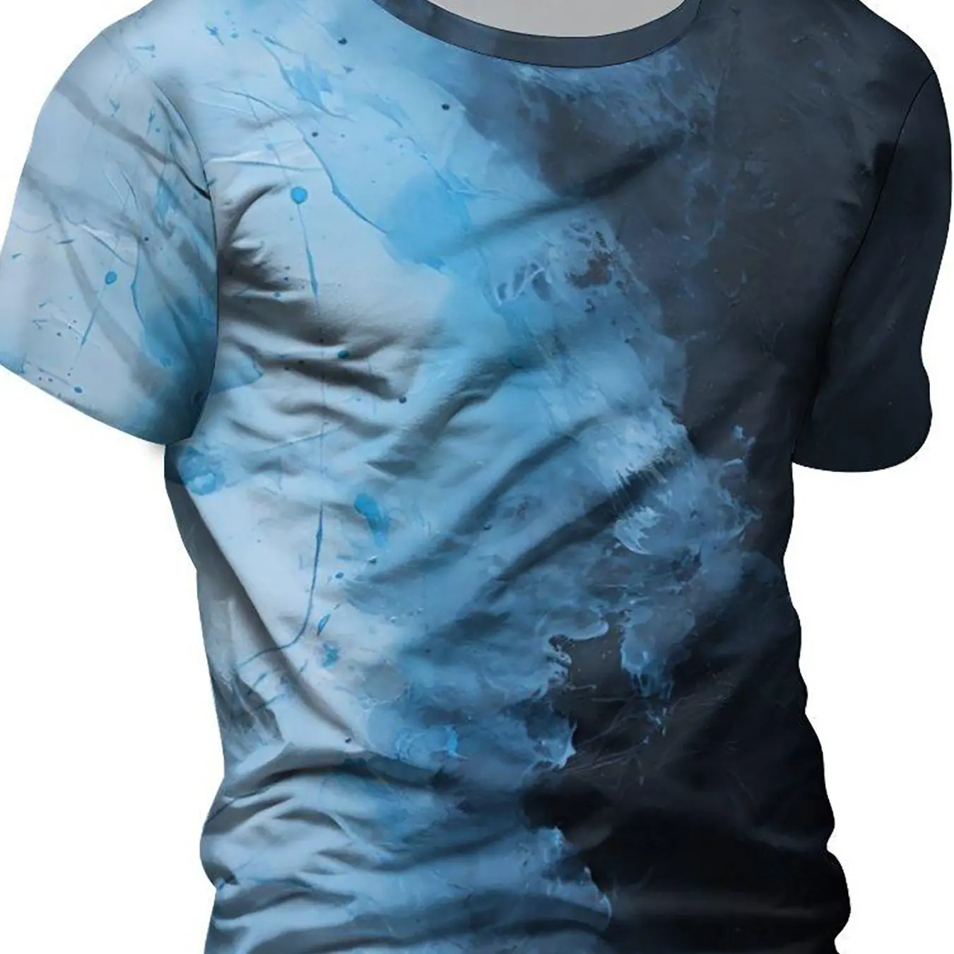 Summer fashion men\'s 3D printed fun graffiti t-shirt suitable for outdoor shopping, daily leisure good
