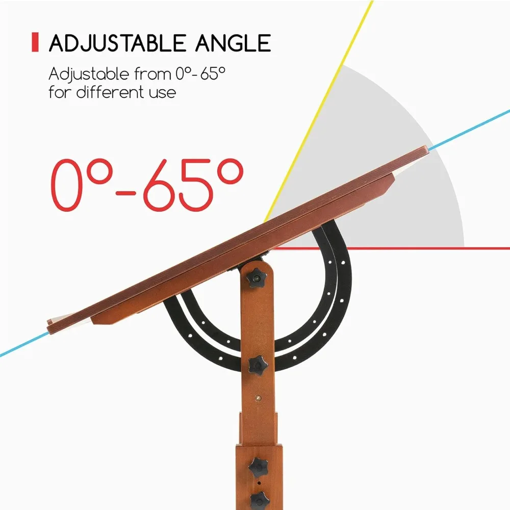 طاولة صياغة خشبية كبيرة جدًا وبراز صياغة خشبية #3