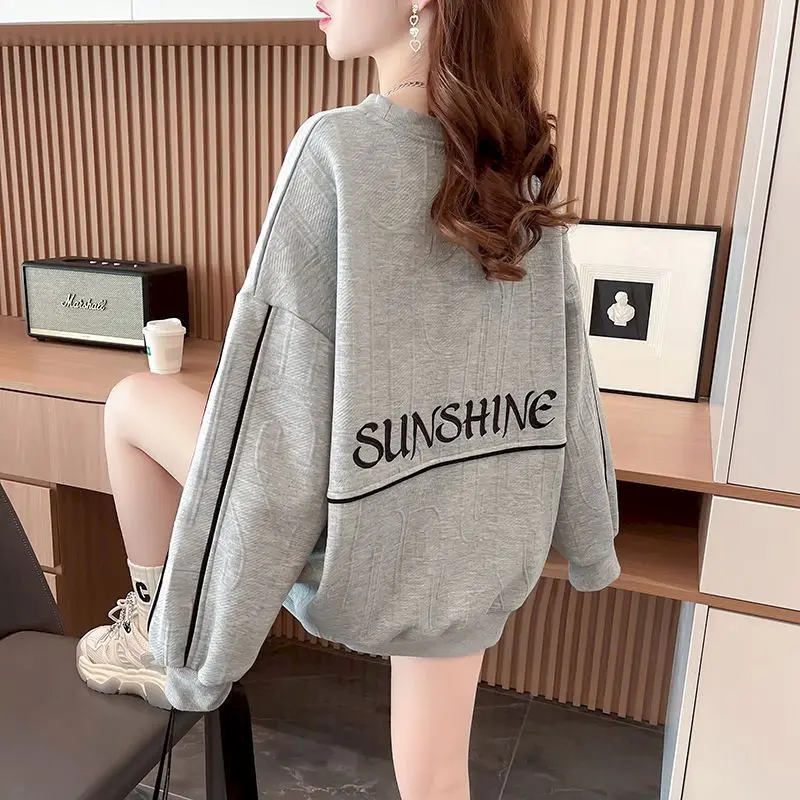 Pocket Design Pullovers Women Fashion Casual Loose Tops Spring Autumn Trend Thin Pullover Korean Style Oversized Sweatshirt Y2k