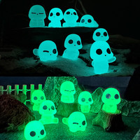 10PCS Miniatures Tree Elf Baby Resin Glow At Night Micro Landscape Decorations Luminous Alien ET Fairy Garden Accessories