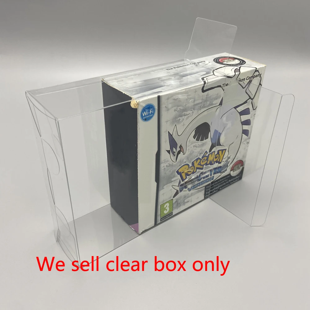 Caja protectora ZUIDID PET para NDS versión UE para Pokemon soulsilver versión especial caja de almacenamiento transparente