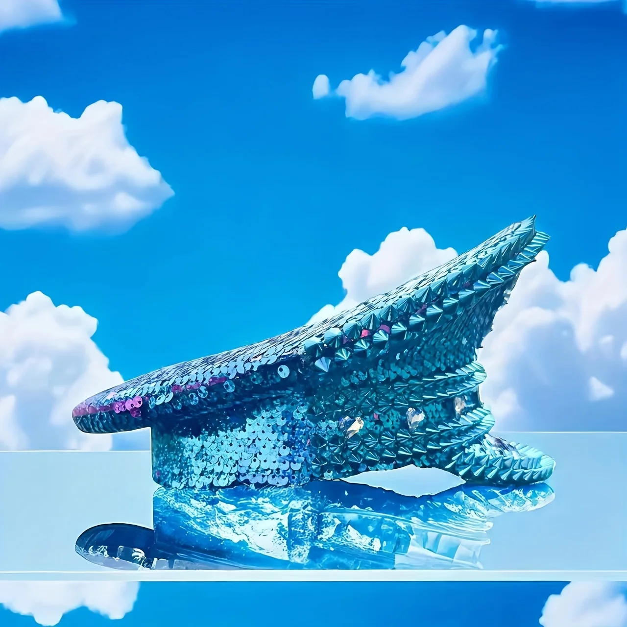 HongLuan 빈티지 블루 Steampunk 캡틴 모자 블링 블링 빌딩 맨 축제 여성용 - 군용 액세서리 & 남성용 모자