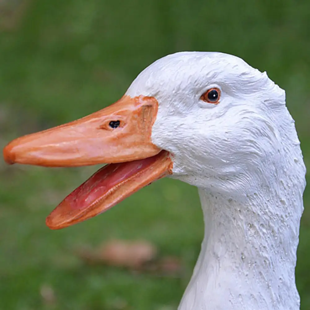 Decorative Simulated Duck Anti-fade Long Lasting Fountain Landscaping Duck Statue for Yard