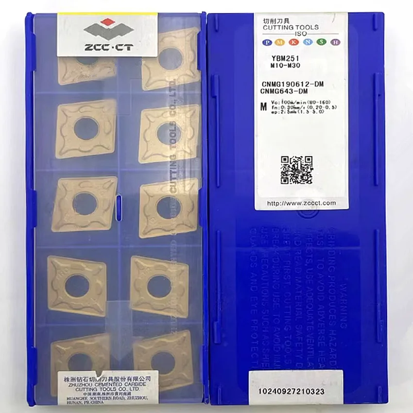 

CNMG190612-DM YBC252/CNMG190612-DM YBC251/CNMG190612-DM YBM251/CNMG190612-DM YBC152 ZCC.CT CNC carbide turning inserts 10pcs/box
