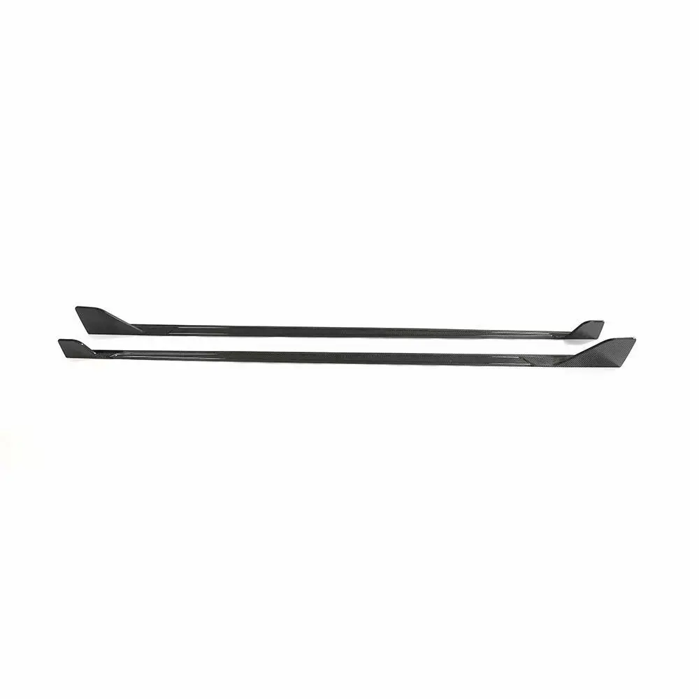 Bestselling 2022-IN Car Dry Carbon Fiber Side Skirt Suitable For BMW 2 Series G42 MC Style Double Door Extended Side Skirt