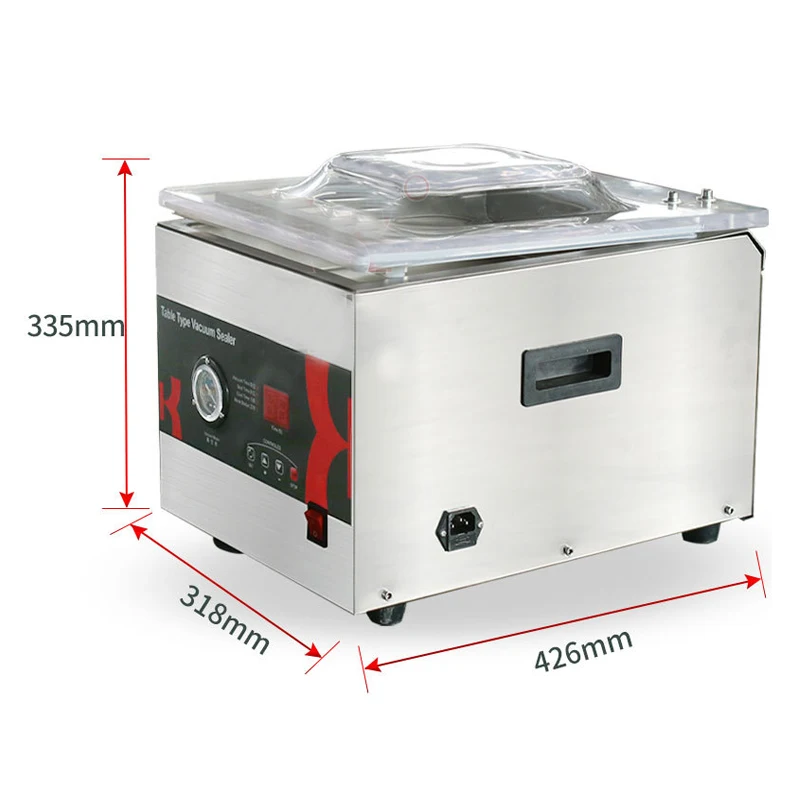 Vacuum Package Machine Commercial Food With Transparent Window Design Sous Vide Home Sealing Packing Maker  Bags Save Storage