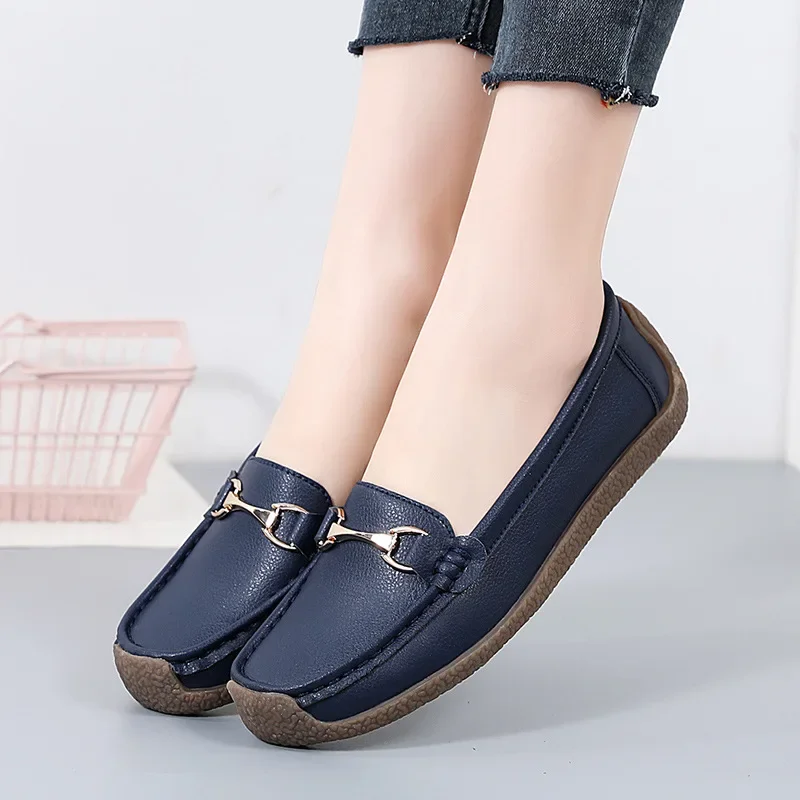 2024 Women\'s Flat Shoes Comfortable Womens Shoes Classic Female Casual Shoes Slip on Warm Moccasins Zapatos Para Mujeres