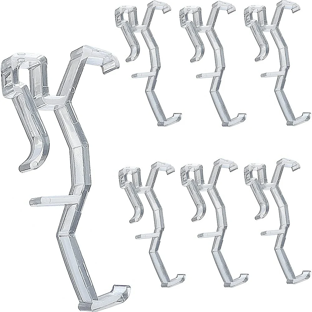 Clear Plastic Valance Clips, Retentor Oculto, Clipe Titular para Janela Blind Valance, Faux Horizontal e Cortinas De Madeira Peças
