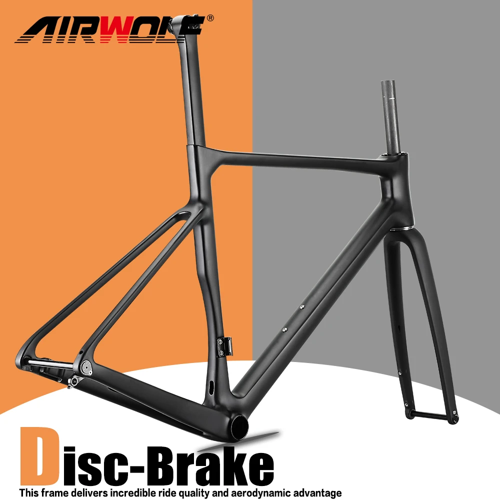 Airwolf Super Light T1100 Multicolor Carbon Road Bike Frame Max 700*38C Tires Climbling Road Bike Frame Carbon Bicycle Frame