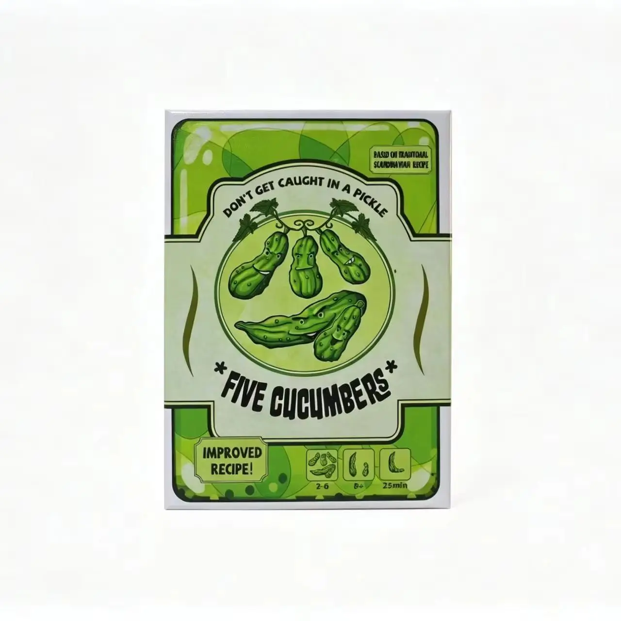 Five Cucumbers - Jeu de cartes de compétition, jeu compétitif, évitez de tomber dans le piège du concombre, 2 à 6 joueurs, 30+ minutes