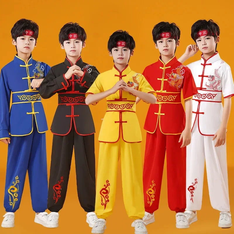 

Baby Kung Fu Martial Arts Wushu Girls Clothes Tai Chi Suit Boys Cosplay Children's Sets Performance Costumes Chinese Kids Outfit