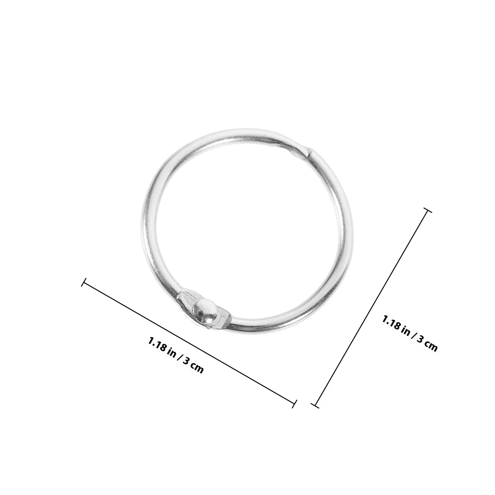 20Pcs Loose Leaf Binder Rings Metal Book Rings for DIY Flash Card Organizer Keychains Book Ring Ring Binders Office Supplies