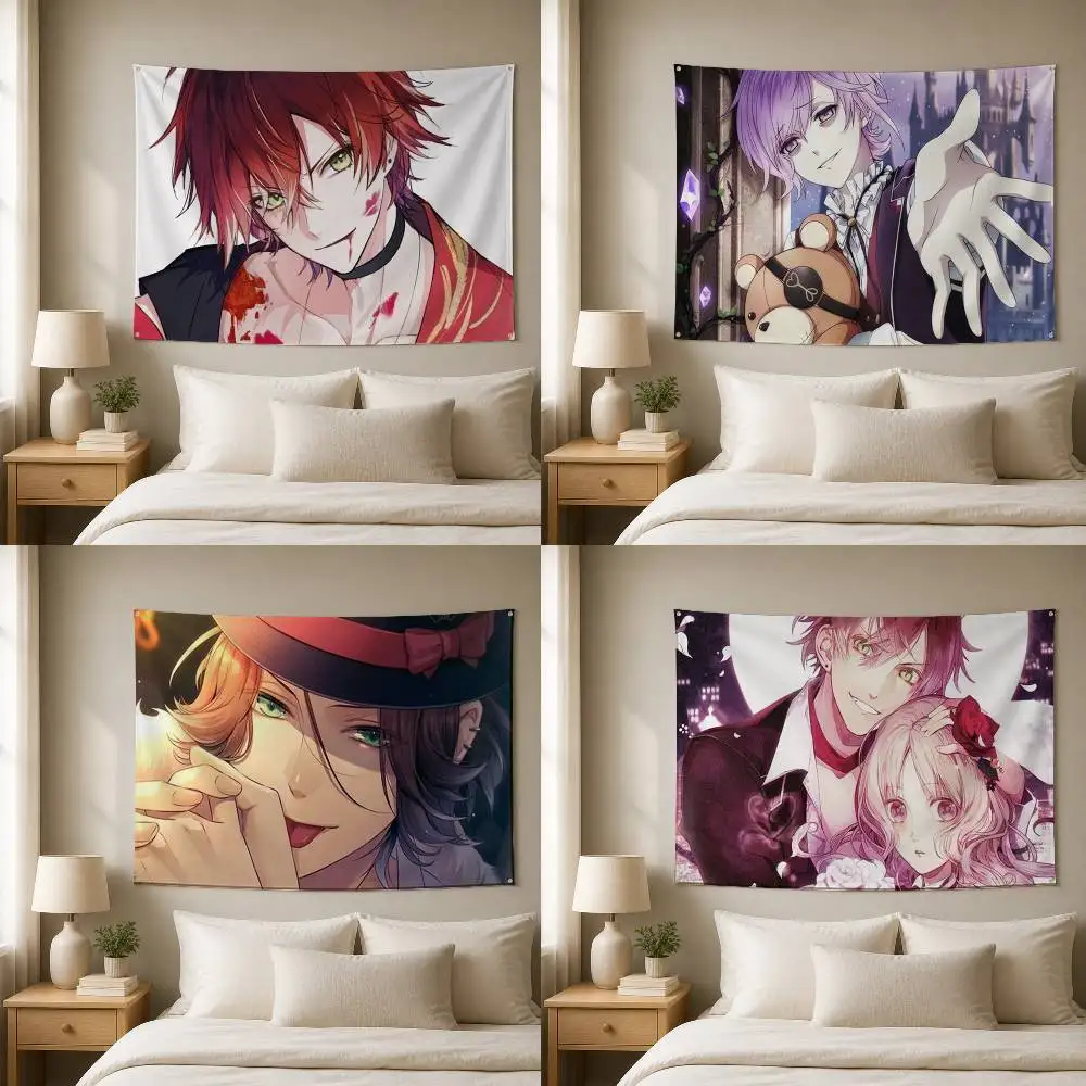 D-Diabolik Lovers-s Decorative Art Flag Banner for Picnic Camping Party and Home Decor