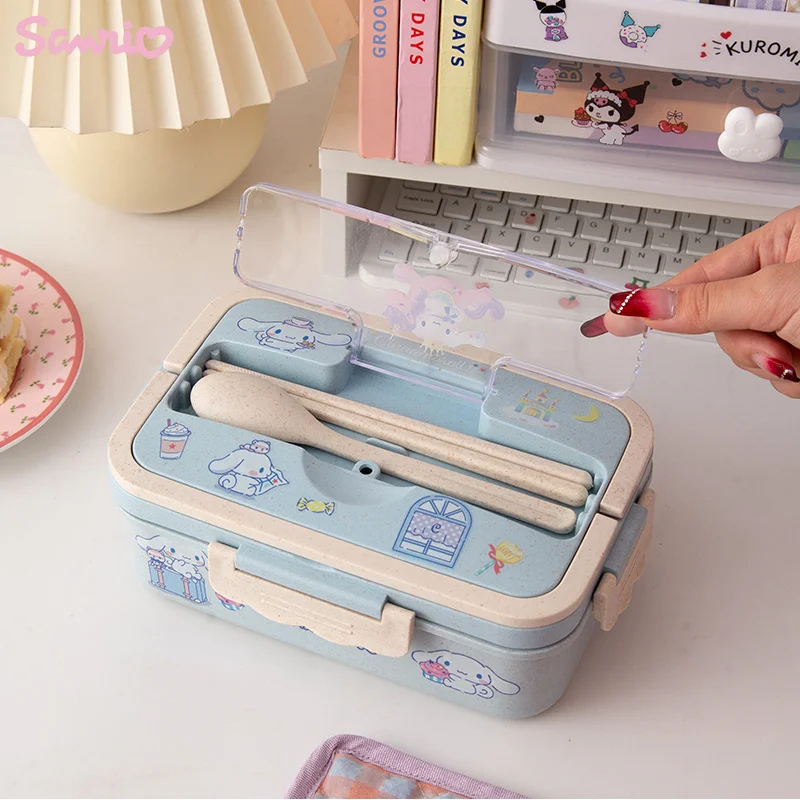 Sanrio Kuromi Lunch Box Cinnamoroll My Melody Lunch Box di grande capacitร contenitore di frutta per uso alimentare contenitore di freschezza ad
