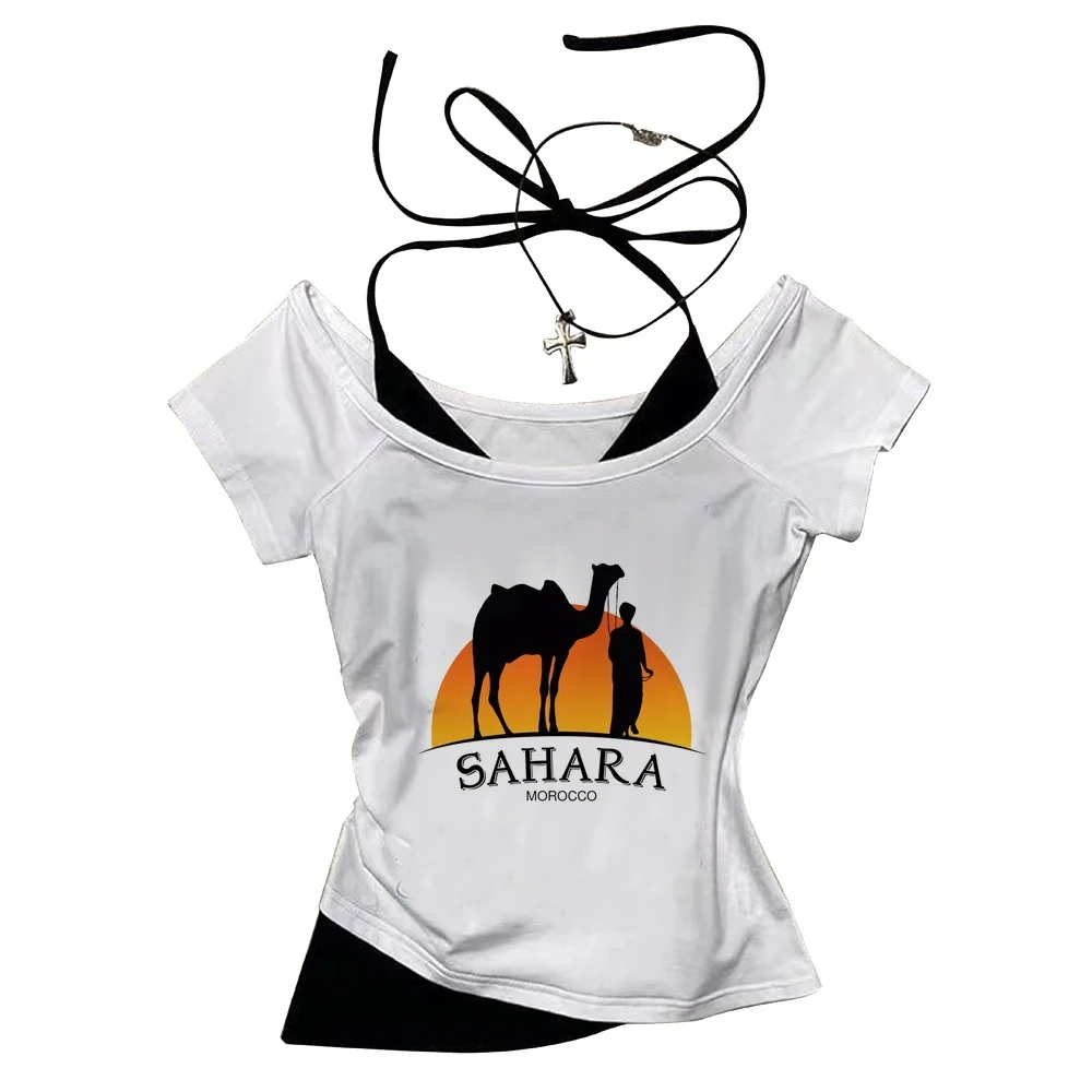 Morocco cropped top shoujo emo kawaii gyaru baddie meme t shirt japanese clearance sales cheap goth 2000s