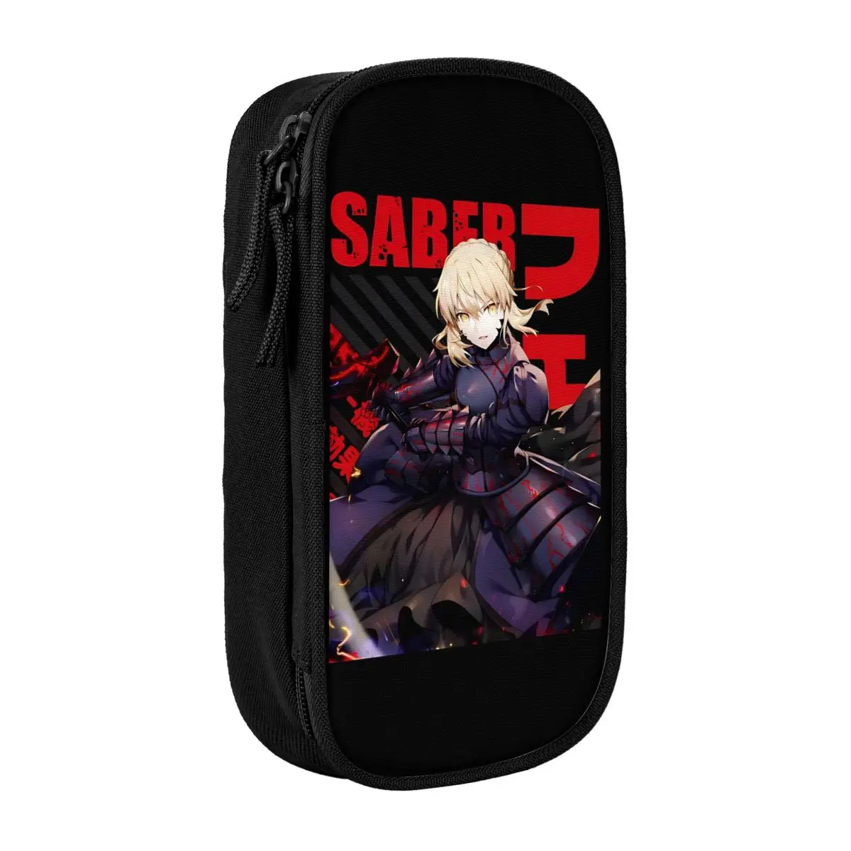 Fate Stay Night Anime Saber Alter Pencil Case Pencilcases Pen Holder Student Big Capacity Bag Students School Gift Stationery