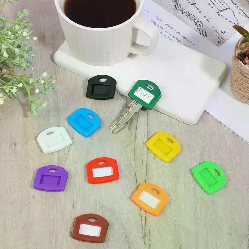 Silicone Key Covers 10 Pack Colorful Flexible Identifier Tags for Easy Key Organization and Quick ID at Home Office