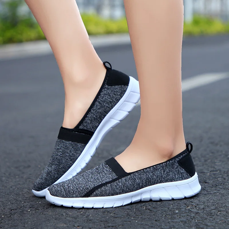 Women Sneakers Without Lace Soft Big Size Breathable Flat Casual Shoes Summer Walking Women Vulcanize Shoes Zapatos558