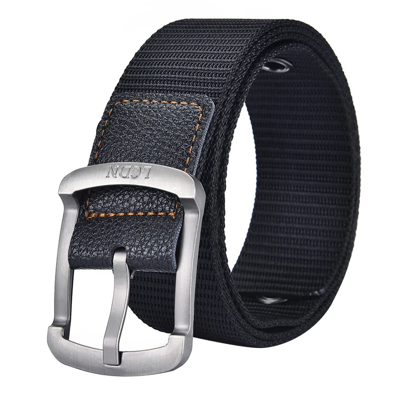 

Fashion Unisex Belt Casual Weave Men Canvas Belt Men Alloy Buckle Pin Buckle Belt Youth Student Training Belt Jeans Belt