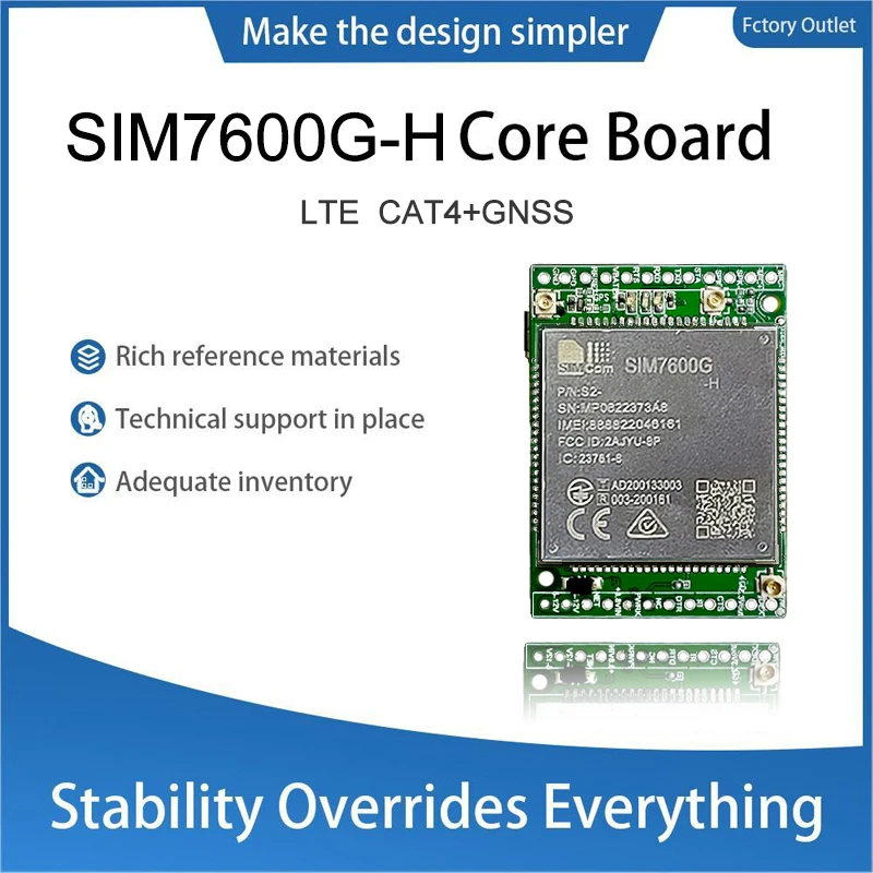 

SIM7600G-H Development Board breakout kit SIMCOM 4G LTE Cat 4 Module Supports GNSS LTE-TDD/LTE-FDD/HSPA+/GSM/GPRS/EDGE
