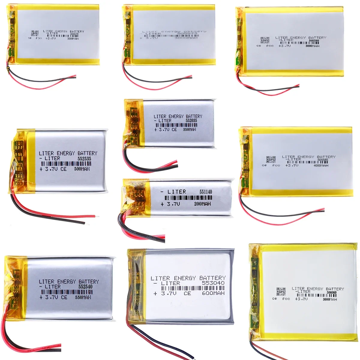 แบตเตอรี่ลิเธียมโพลิเมอร์แบบชาร์จไฟได้ Lipo Polymer 3.7V สําหรับอุปกรณ์ดิจิตอล ชุดหูฟังบลูทูธ และลําโพง