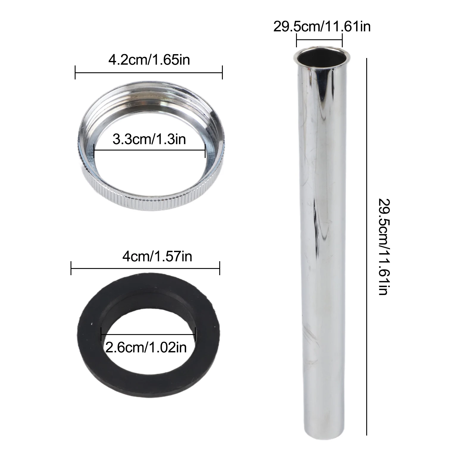 Siphon Connection Stainless Steel Sink Plumbing Installations 1-1 4 Inch X 32 Mm Easy Installation Siphon Pipe