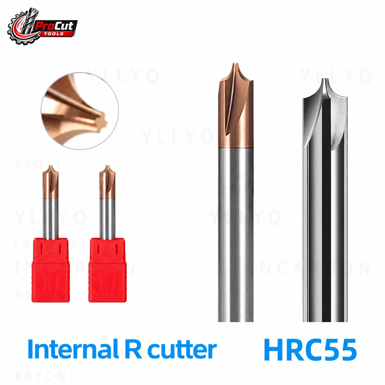 HRC55 Carbide Corner Rounding End Mill R0.5-R5 Outside Radius Chamfer Router Bit CNC Milling Cutter for Steel Metal Machining