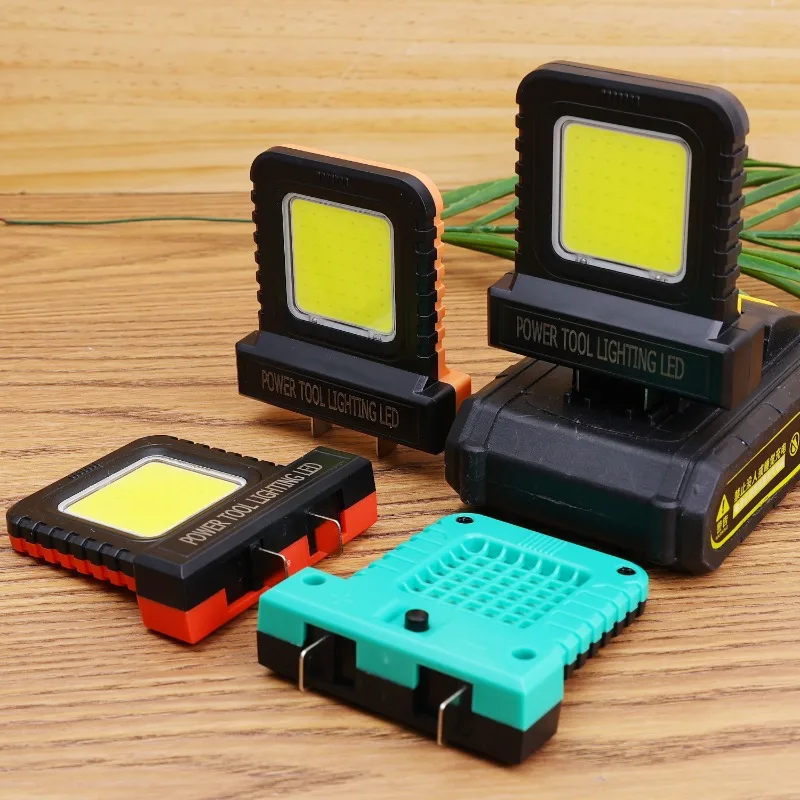 العالمي المحمولة LED ضوء العمل 20 فولت/21 فولت أداة السلطة بطاريات الليثيوم منصات المرآب إصلاح السيارات مصباح أضواء العمل أداة السلطة