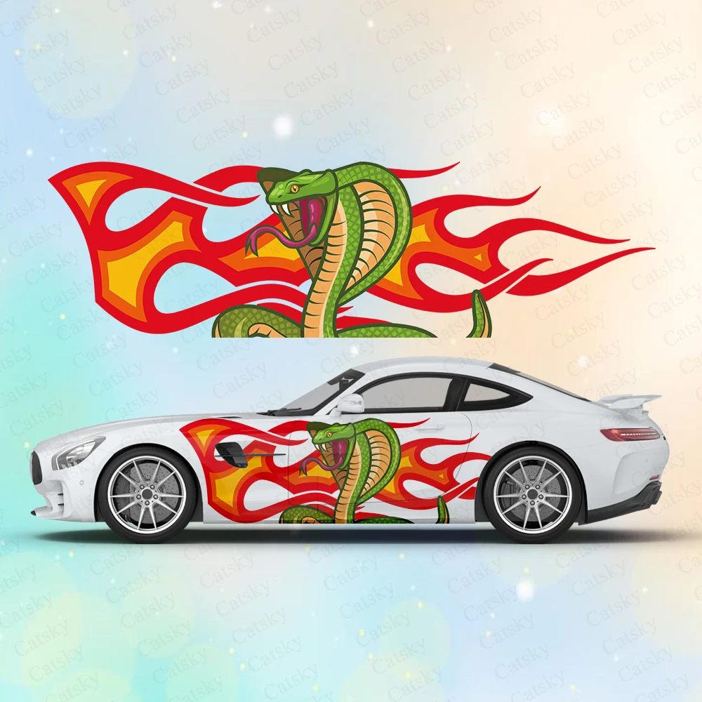 

King Cobra Snake Large Car Stickers and Decals Car Body Stickers Car-Side Decals Waterproof Car Vinyl Stickers