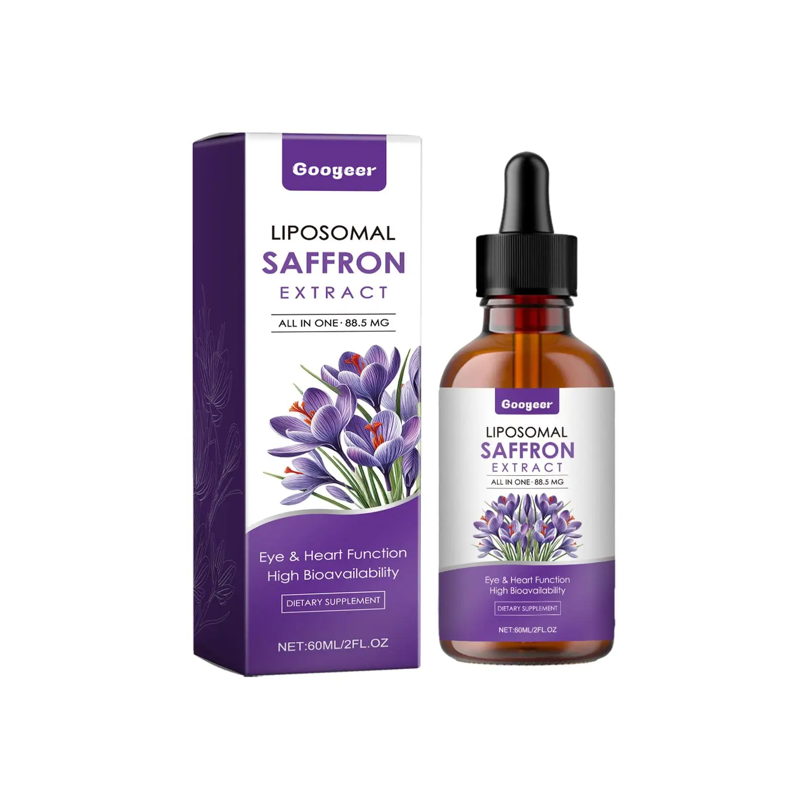 

Saffron Dietary Drops - Natural Energy Boost, Mood & Focus Support, Vision Health EnhancerVegan, Easy-to-Use Liquid Supplement f
