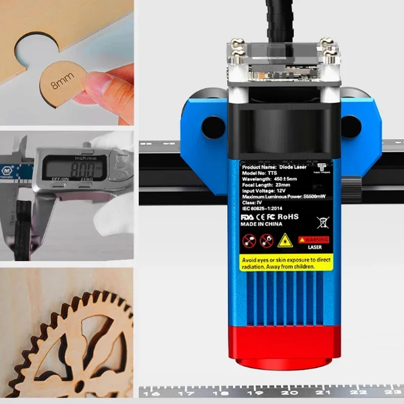 TTS-55Pro Laser Engraving Machine Metal Laser Tag DIY Tools Laser Cutting Machine Marking Machine for Wood Acrylic Leather