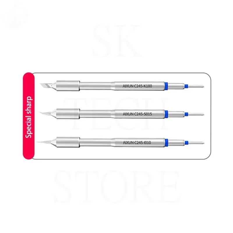 AIXUN Fix Bebas Timah Solder Ujung Besi T245 Set Pegangan Solder untuk JBC C245 C210 untuk T3A T245 Stasiun Solder Perbaikan Besi Listrik