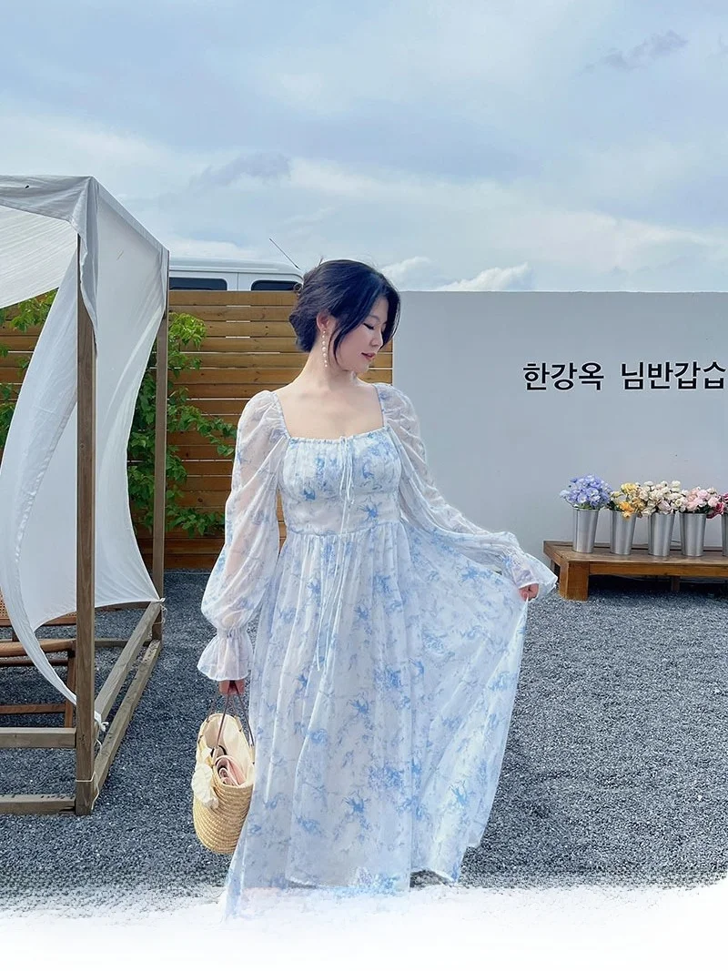 

Новинка: Летнее макси-платье больших размеров из шифона с цветочным принтом и акварельным узором для полных женщин