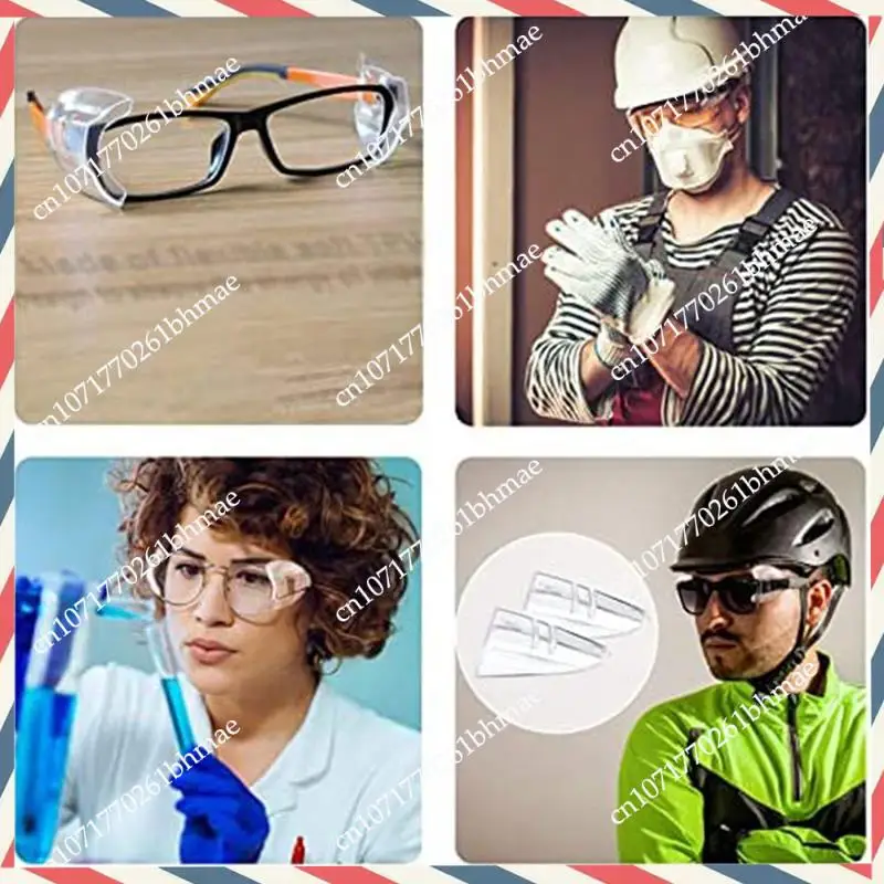 -A21Z 20 Pairs Eye Glasses Side Shields Slip On Clear Side Shield For Safety Glasses