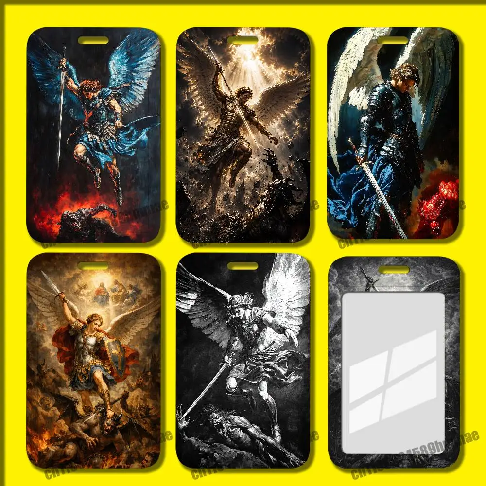 For Archangel Michael Gabriel Employee ID Card Holder Office Badge Student Bank Work Credit Holders Hard Case Shell