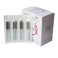 500pcs 0.18/0.20/0.25/0.30mm Disposable Sterile Acupuncture Needle Flat Handle Beauty Acupuncture Point Massage Needle with Tube