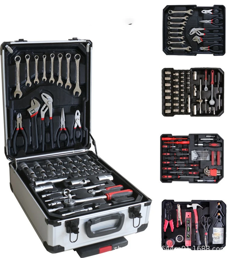 

Tools Box Set Mechanic Professional Hand Tool Kit for Car 187PCS Tool Set With Socket Wrench Set 1/2 3/8 1/4