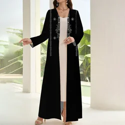 Demure muzułmańska abaja damska dwuczęściowy sweter Kimono Islam Abaya Arabia Saudyjska marokańskie ubrania dubaj turcja z długim rękawem Kaftan