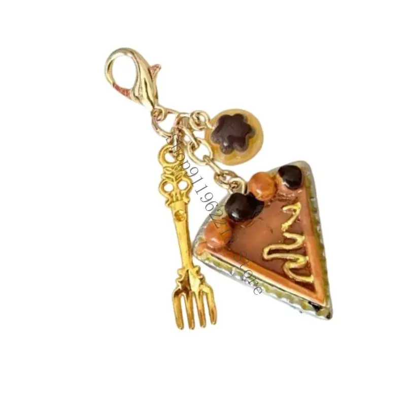 راتنج لطيف محاكاة الهاتف الغذائي سحر مفتاح القهوة القهوة قلادة الأكياس الإبداعية الملحق #3