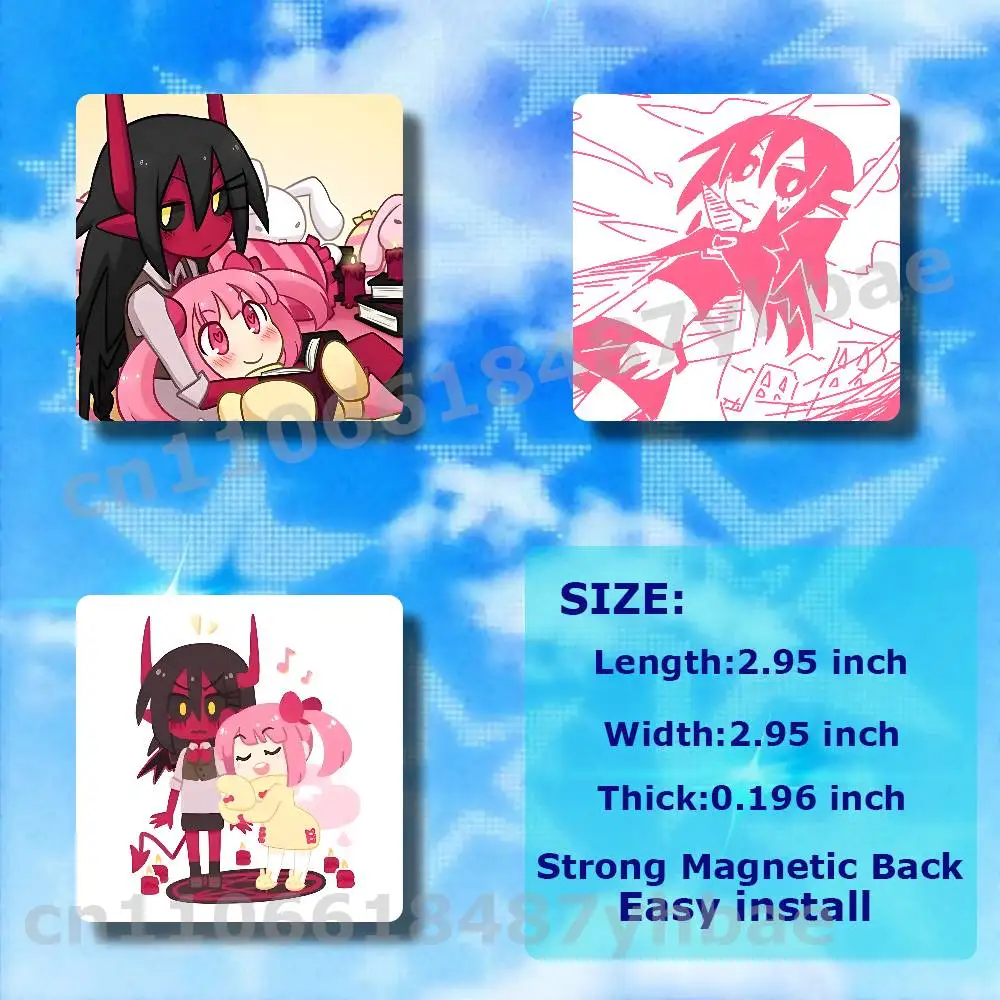 C-Contract D-Demon Game DIY Acrylic Fridge Magnets Kit Magnetic Refrigerator Stickers Acrylic Craft Set for Home Decoration