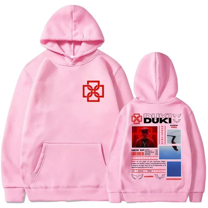 Duki Tour 2024 ألبوم هوديي الرجال موضة الهيب هوب الراب هوديي ريترو الشارع الشهير تنوعا للجنسين Y2k هوديي #4