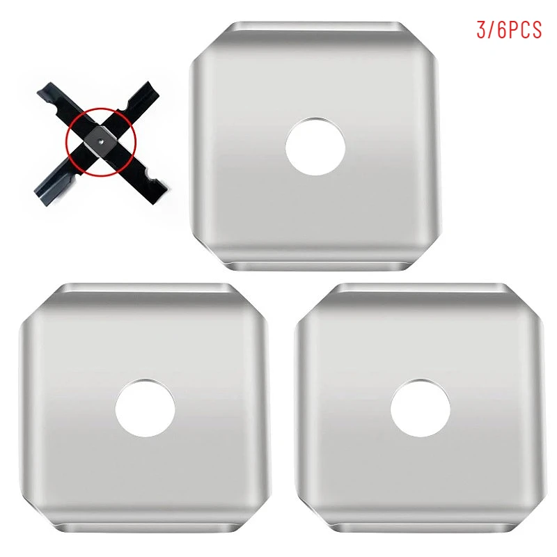 3/6PCS X-Blade Adapter Kit Replacement for Ballard XB2 and XB3 Commercial Dual Mulching Mowers Blades Adapter (w/o Blades) Steel